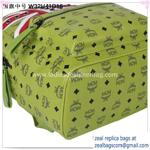 High Quality Replica MCM Medium Flag of UK Backpack MC5173 Green - Click Image to Close